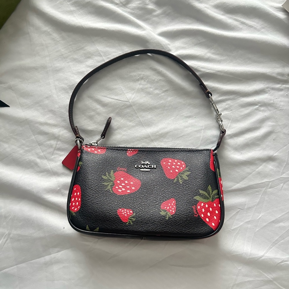 Coach Shoulder Bag with Strawberry print